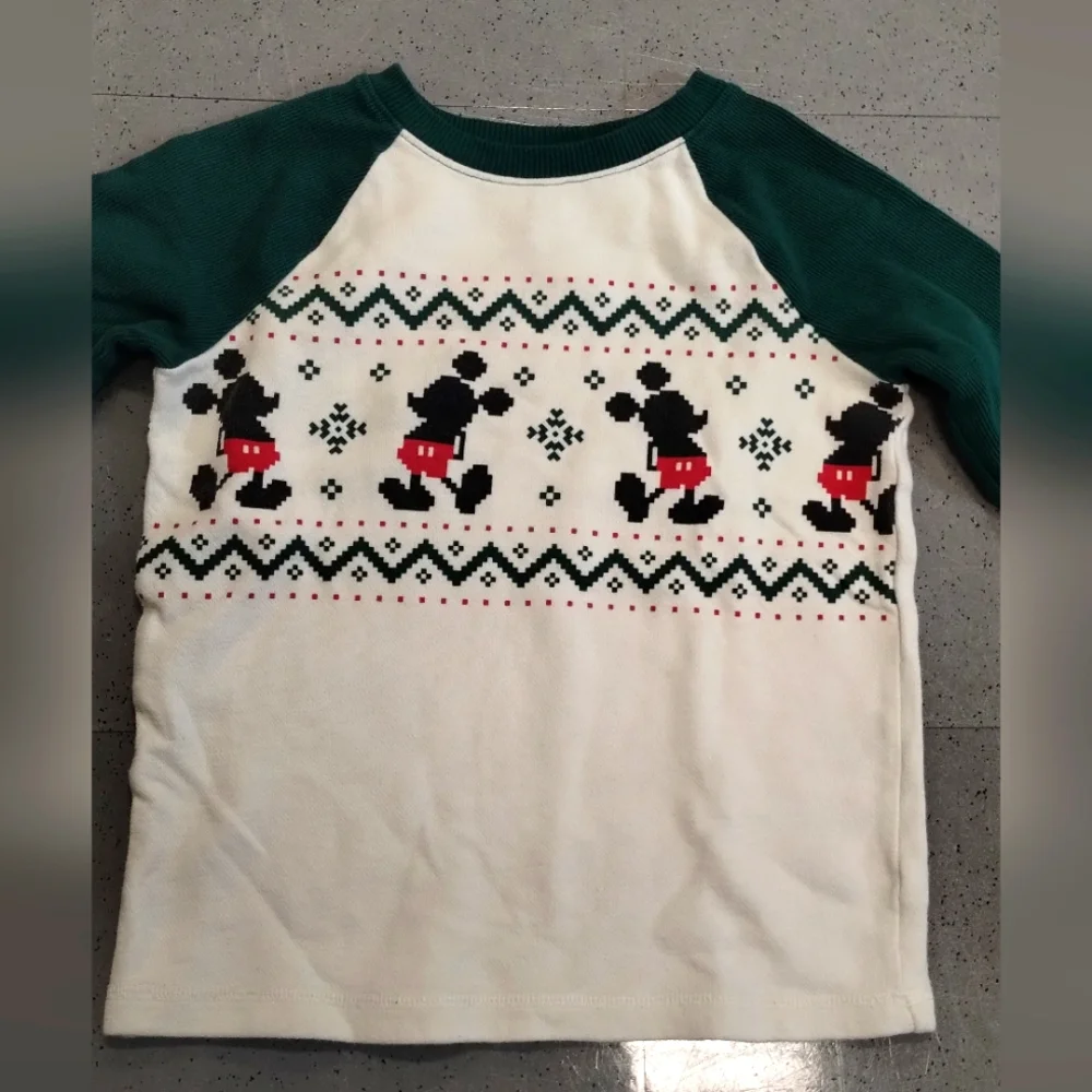 •Disney's Mickey Mouse Toddler Boy Size 6 Raglan Holiday Tee by Jumping Beans - Picture 7 of 11